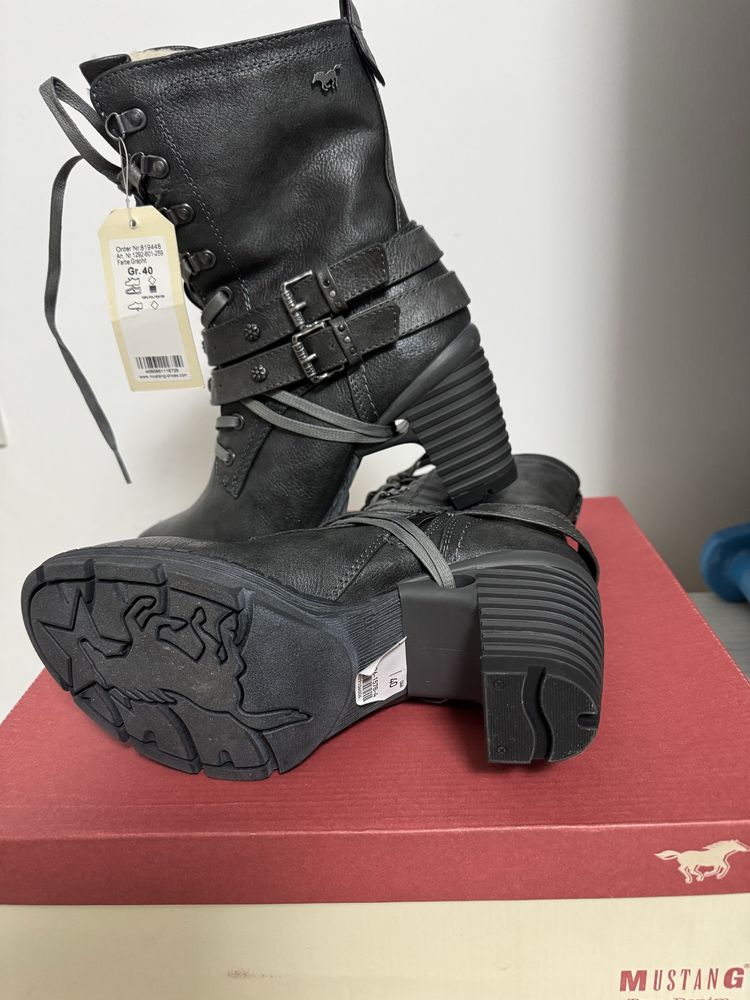 Ghete/ botine cu toc masiv - Mustang