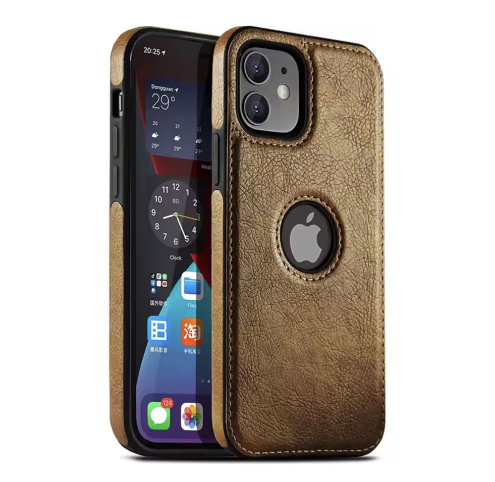 Лукс кейс кожен гръб за iPhone 15 Pro Max