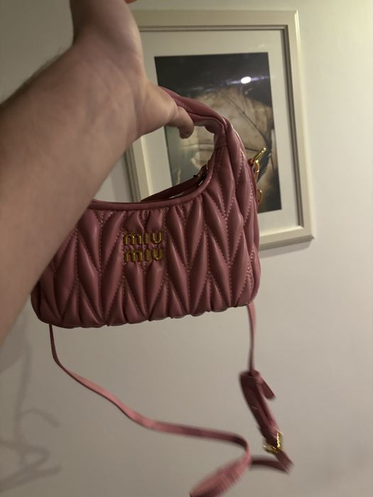 Geanta Miu Miu Mini Matelasse Pink Handbag