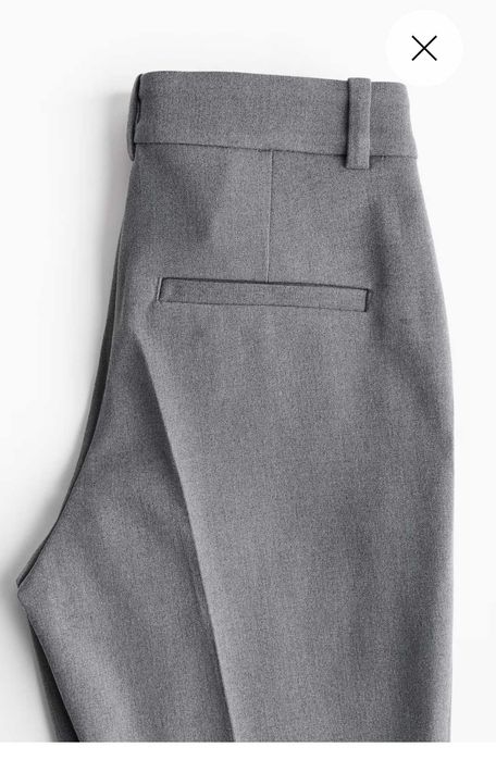 Дамски панталон тип "цигара" цвят сив