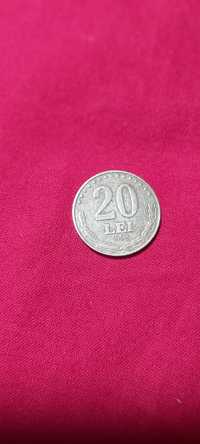 Vind moneda 20 lei cu capul lui Stefan cel Mare 1993.