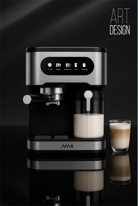 Кофеварка рожковая с молочным контейнером Blackcore