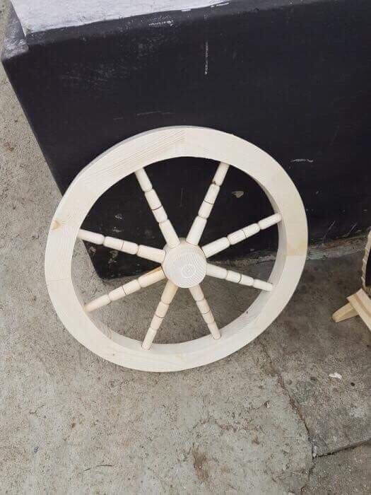 Roata rustica din lemn / roti din lemn decorative