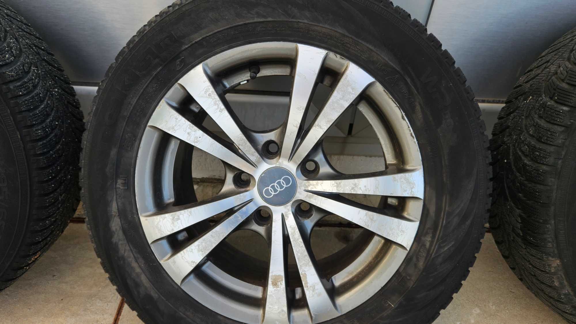 Зимни гуми с ал. джанти за AUDI WV SKODA 5x112  Nokian 195/65 R15