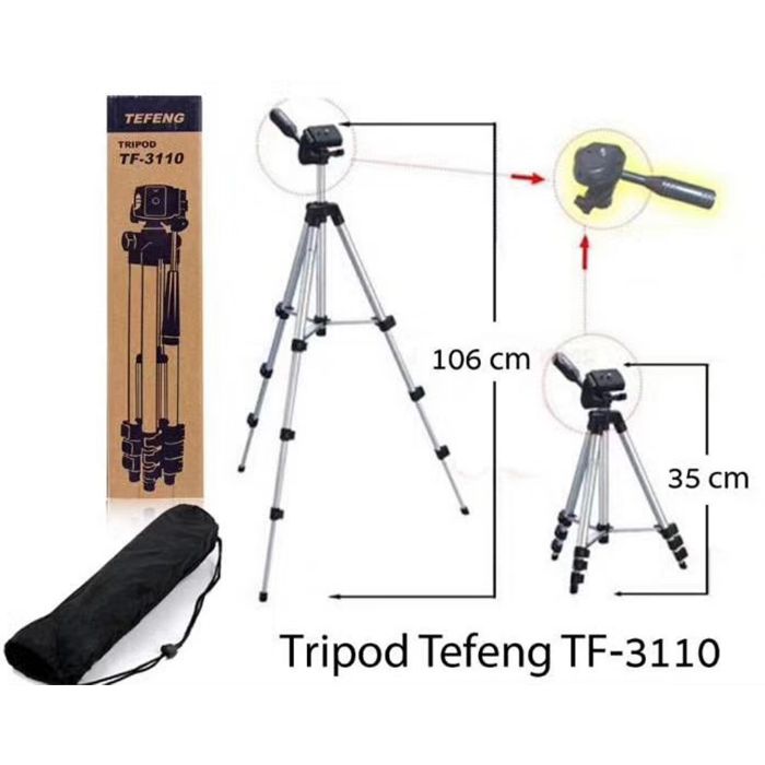 Фото статив  TRIPOD TF3110 алуминиев много стабилен за фотоапарат/GSM