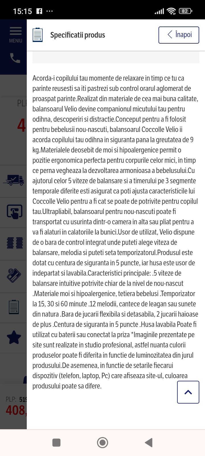 Balansoar bebeluși Cocolle