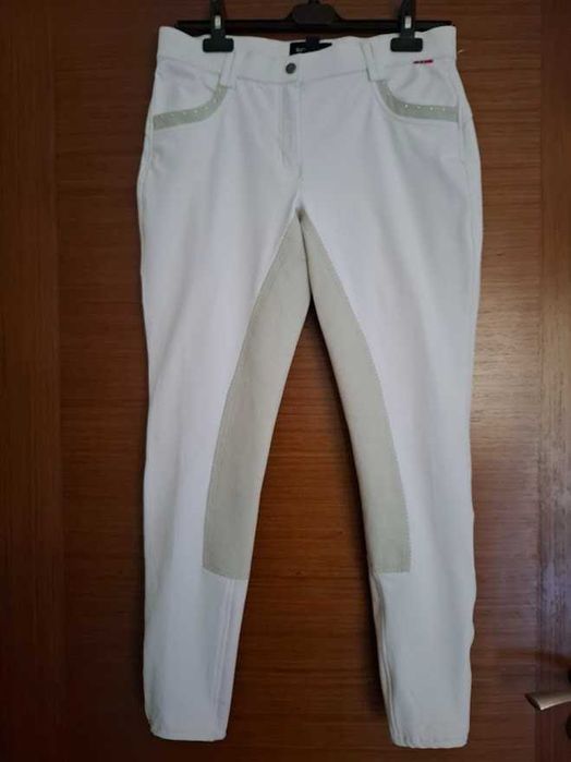 Нов дамски брич за езда B Vertigo бял, размер 42