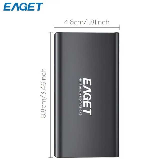 Външен SSD твърд диск EAGET 1TB, USB 3.2 трансфер до 500MB/s (НОВ)