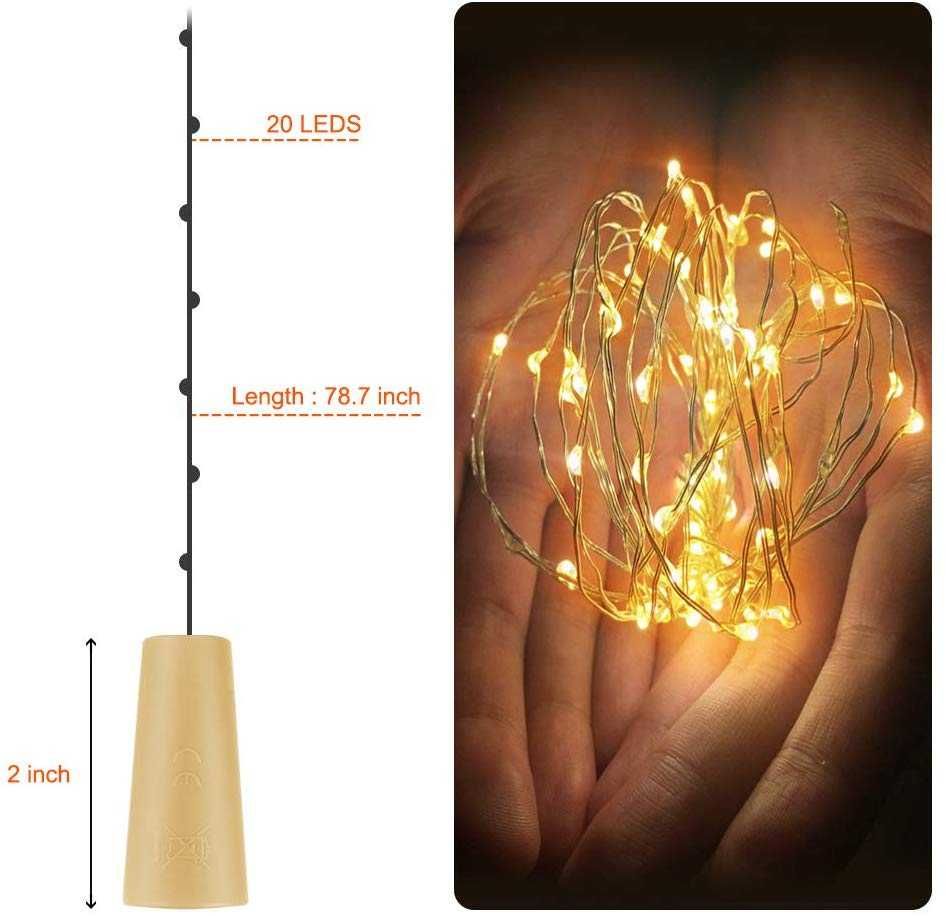 Lumini sticle x11, Pomisty, 2m, 20 LED, decoratiuni, petrecere, decor