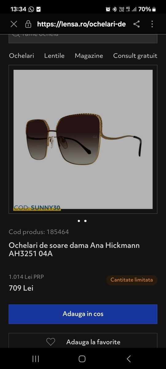 Vand ochelari Ana Hickmann