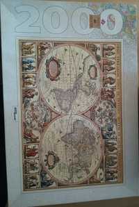 Пазл, историческая карта мира