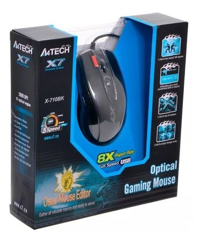 Игровая мышка a4tech x7 -710bk