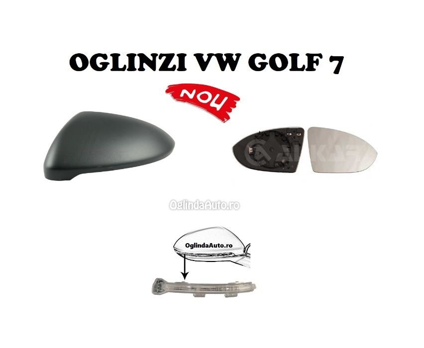 Oglinda VW Golf 7 VII geam sticla oglinzi stanga dreapta MONTAJ GRATUI
