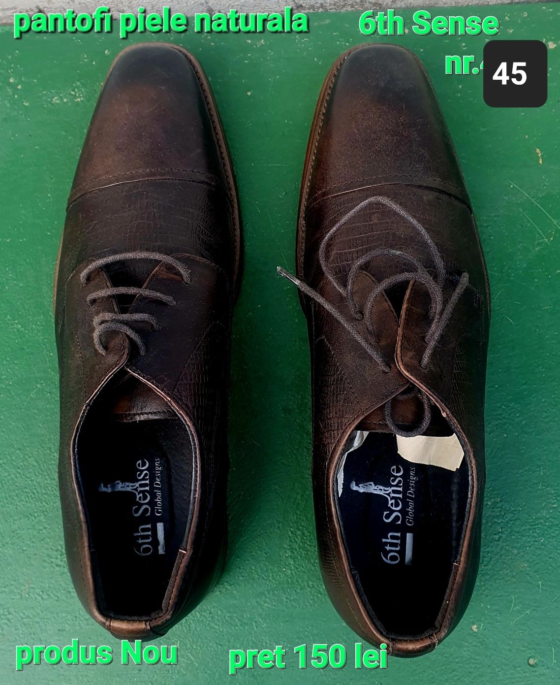 Pantofi originali 6th Sense piele/Noi