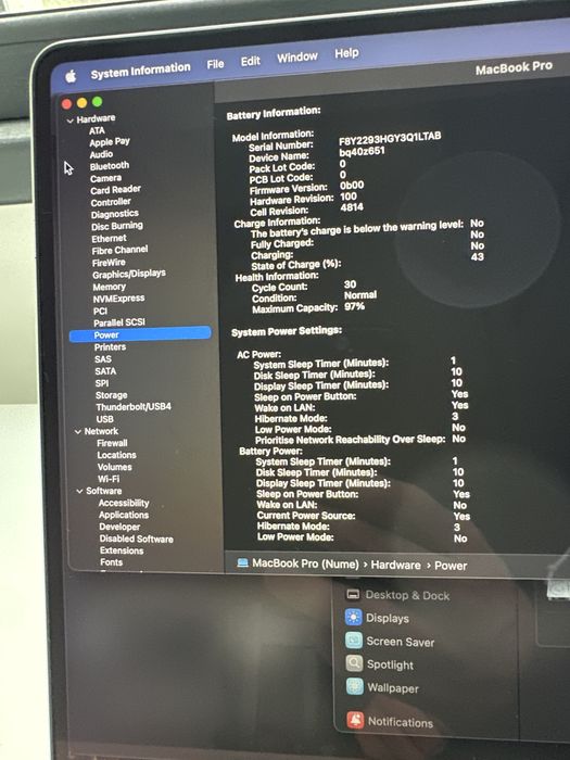 MacBook Pro 14" M1 pro 16gb 512gb ssd stare perfecta