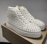 Christian Louboutin High White Spikes