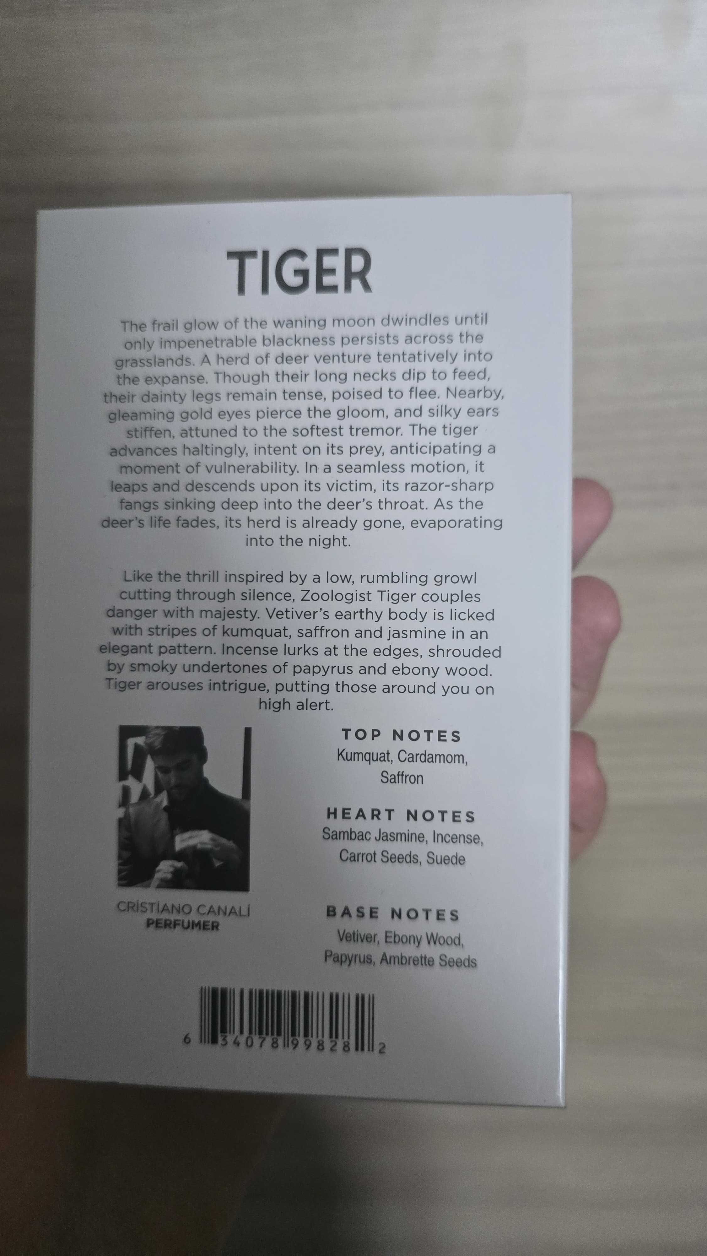 Parfum Zoologist Tiger 60ml Extract de Parfum