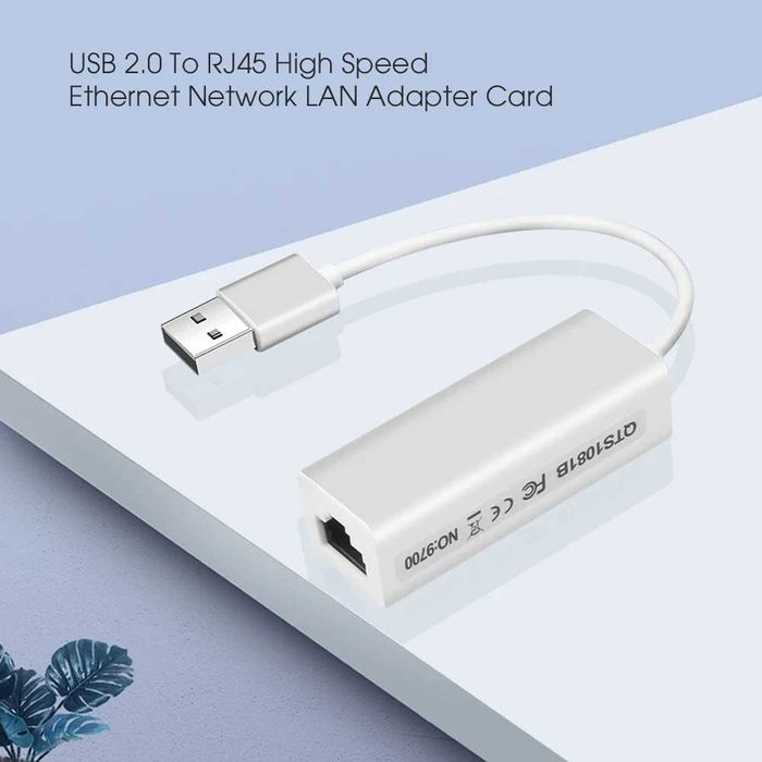 USB внешняя сетевая карта 2.0 с кабелем. интернет разъем если нету