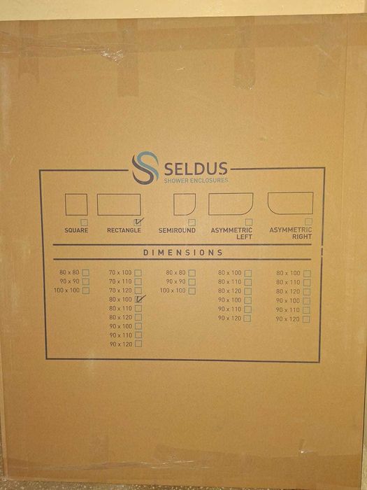 Sigilată- Cădiță de duș Seldus 100/80, acril