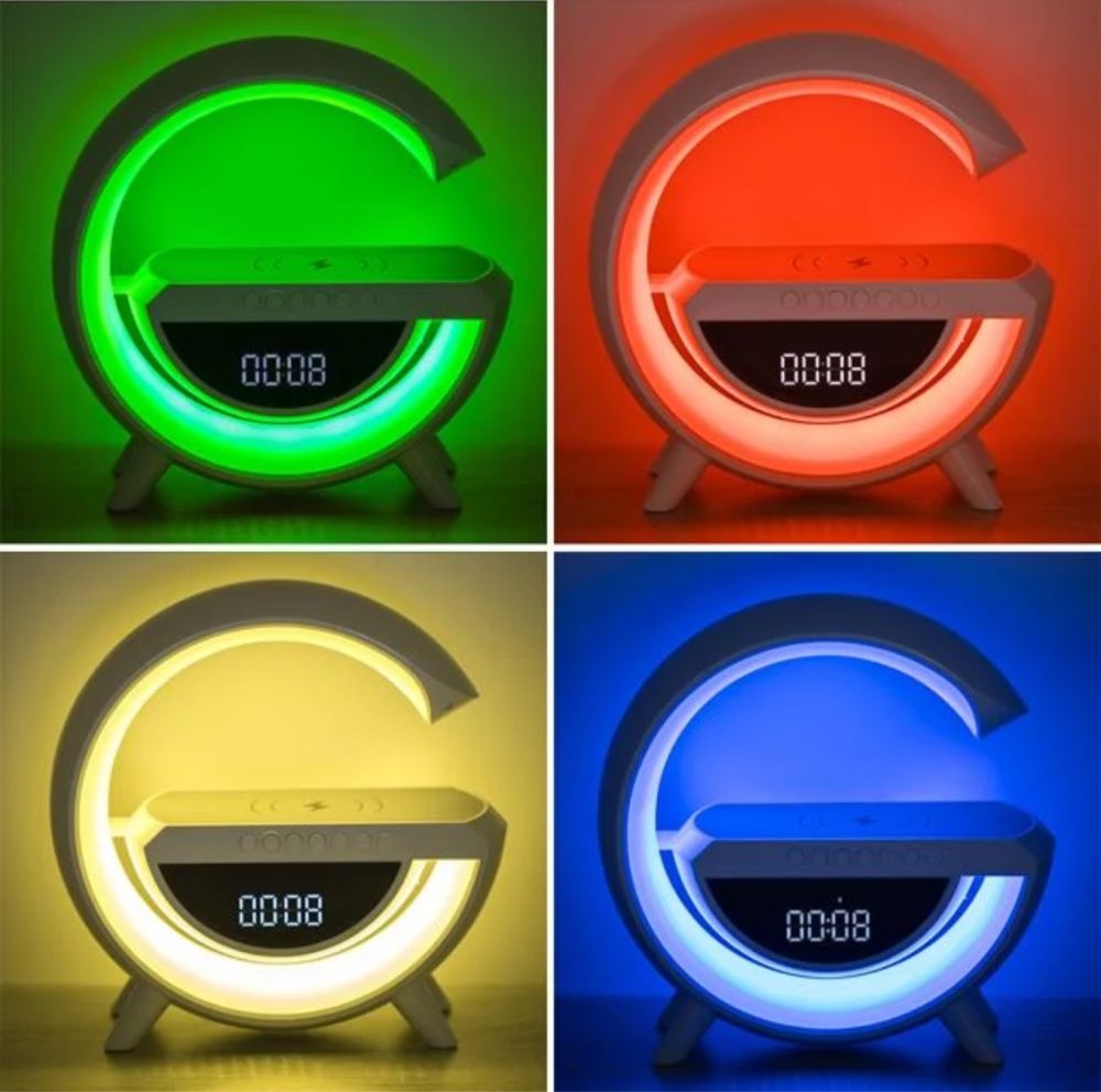 Lampa boxa smart 4 in 1 (boxa/ceas/lampa/incarcator wireless fast)