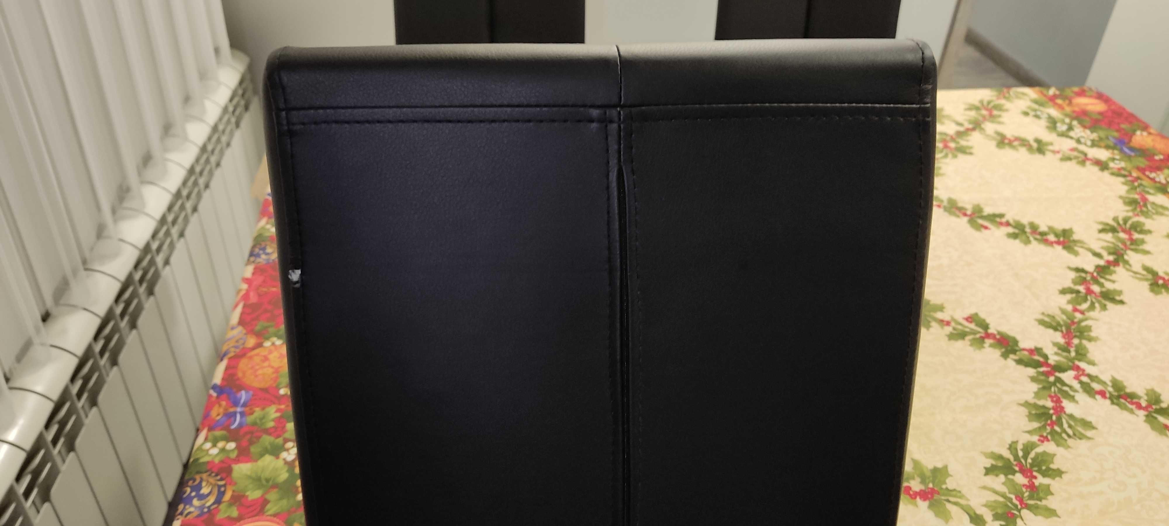 Трапезни столове Xora - черна еко кожа