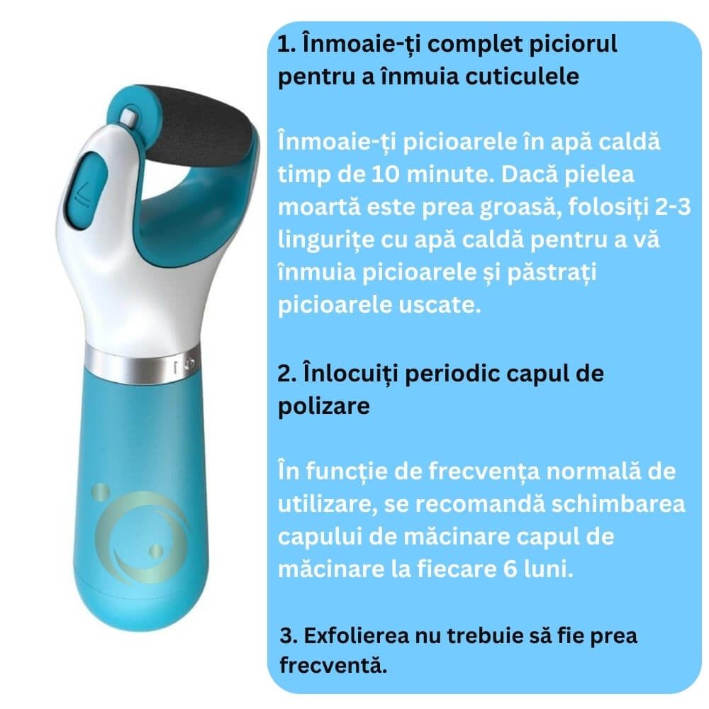 Pila Electrica Profesionala pentru curatat calcaie crapate, 2 Capete