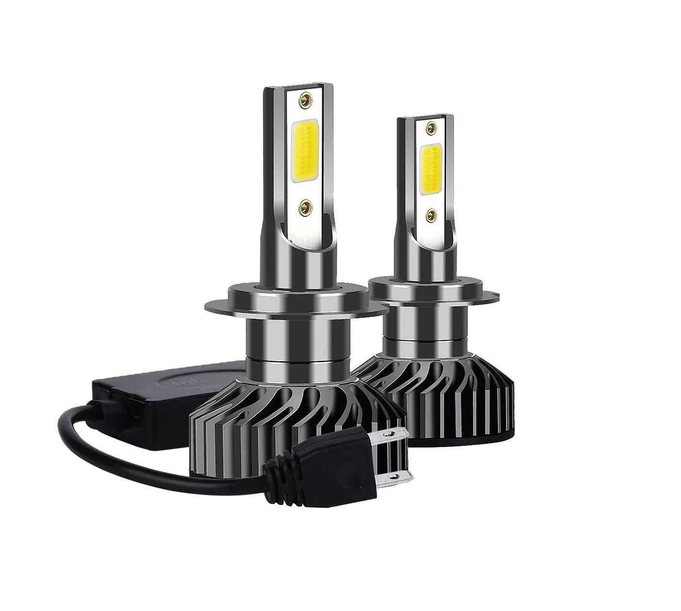 Умалени мини LED диодни крушки за фарове H7, 12-24V, 50W, Canbus