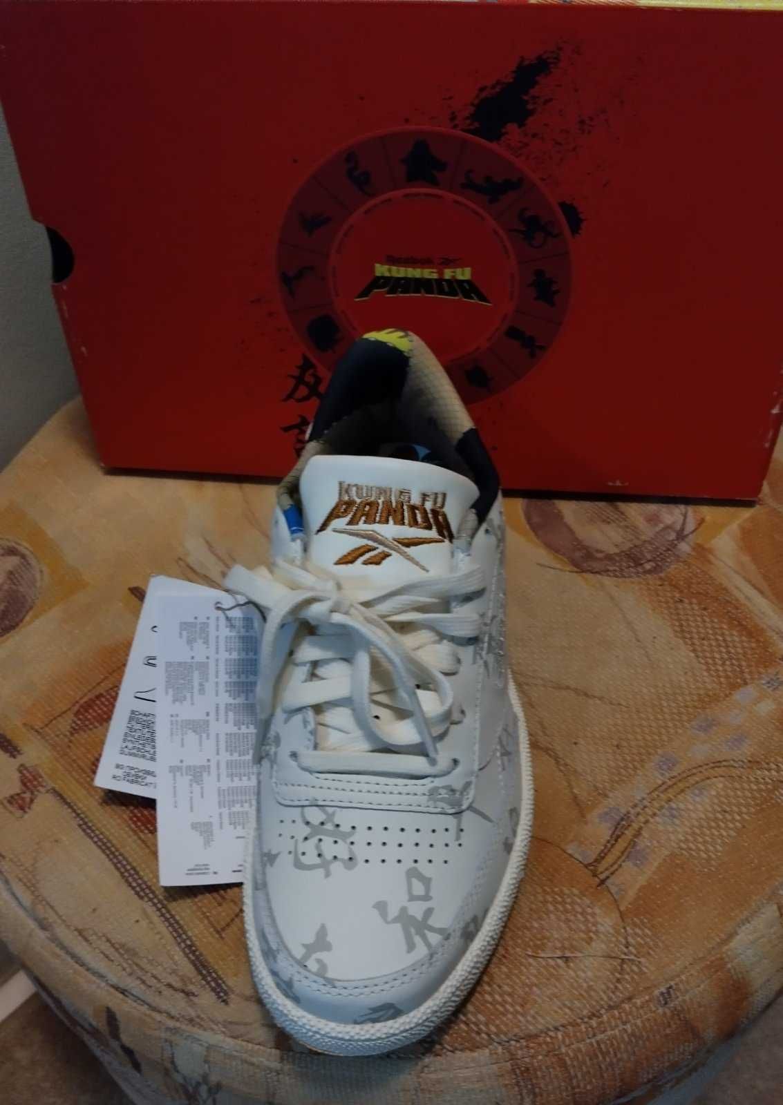Детски кецове от естествена кожа Reebok x Kung Fu Panda Club C 85