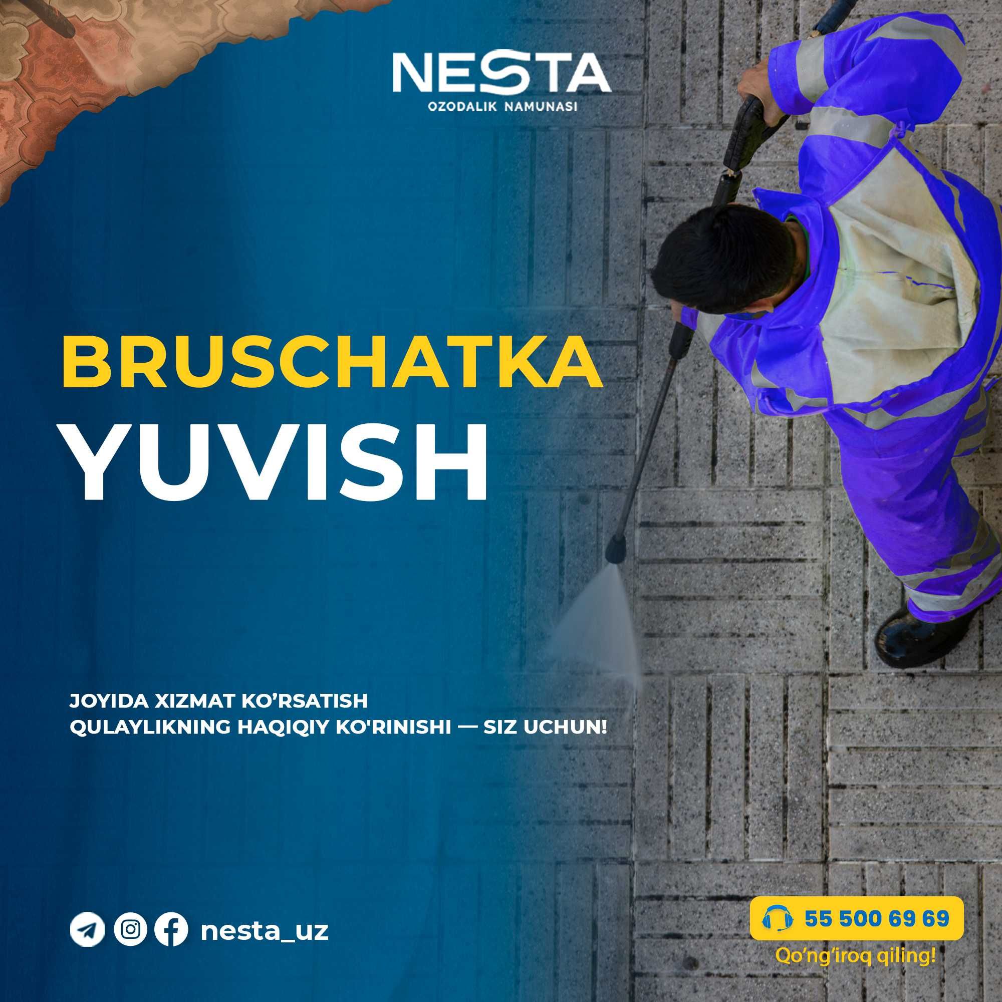 Gilam yuvish Jizzax Nesta - ozodalik namunasi.