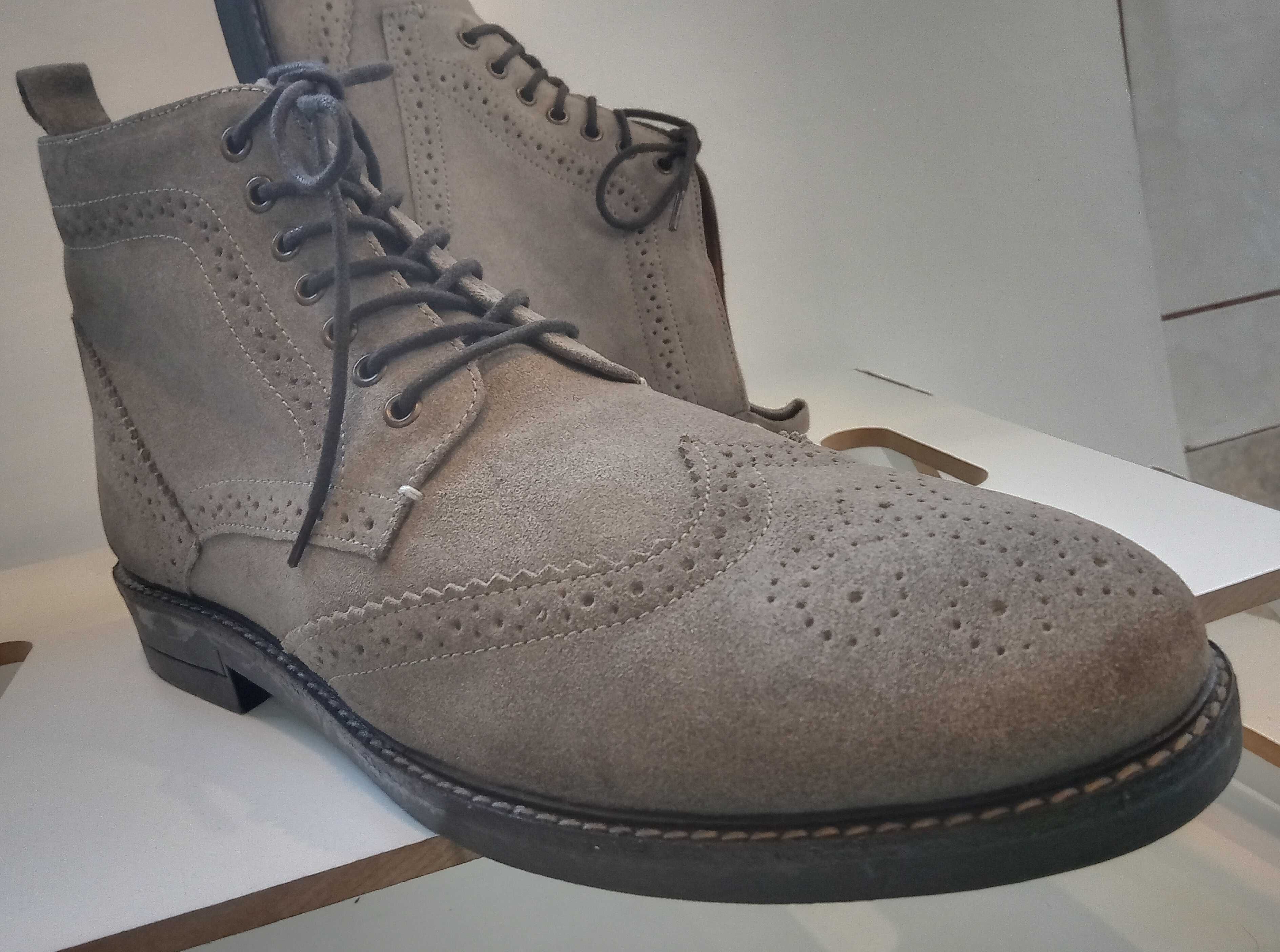 Ghete lace up wingtip Frank Wright 45 piele naturala moale