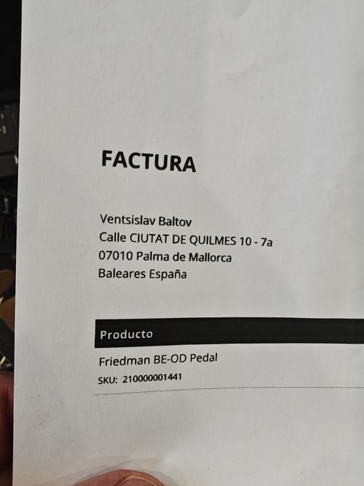 Friedman Be-OD Дисторшън преамп