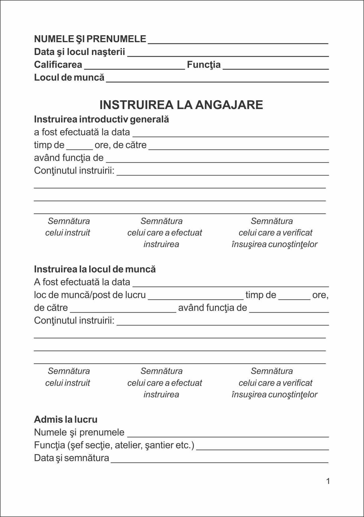 Fișa Protecția Mediului (4 lei/buc)