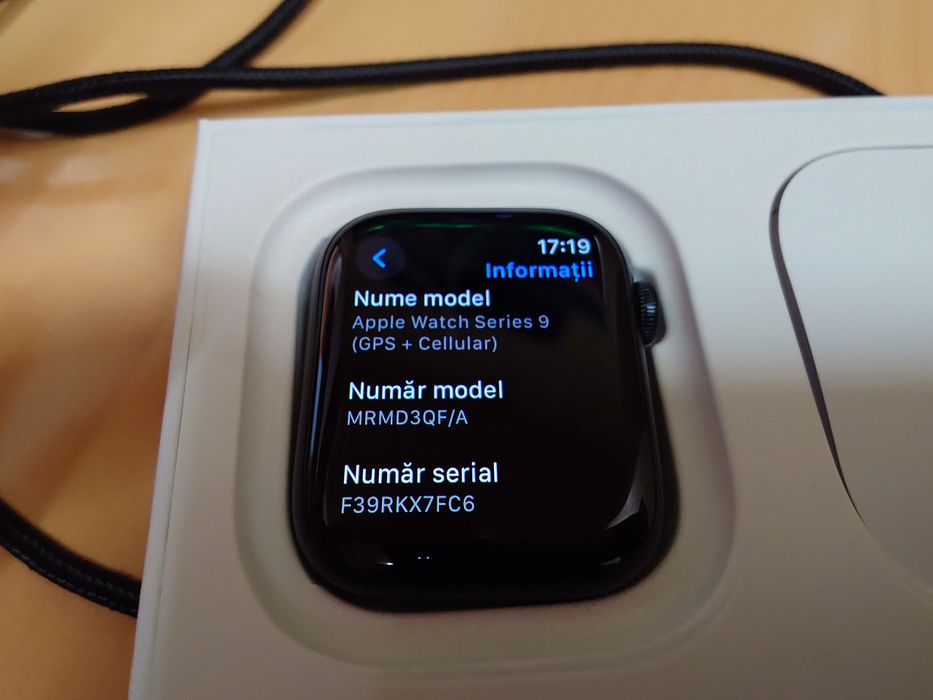 Apple Watch Seria 9 45mm Midnight Cellular Sănătate  baterie 100%