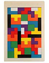 Puzzle din lemn jigsaw-tetris nou-sigilat