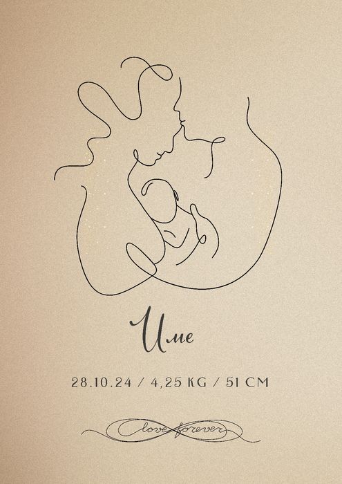 Бебешка визитка и семейни визитки