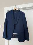 Costum Zara, culoare albastru, marimea 50 (L)