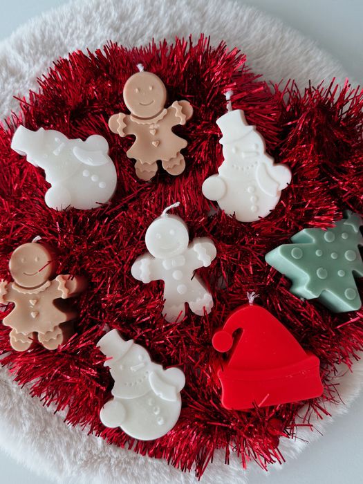 Коледни свещи ръчна изработка