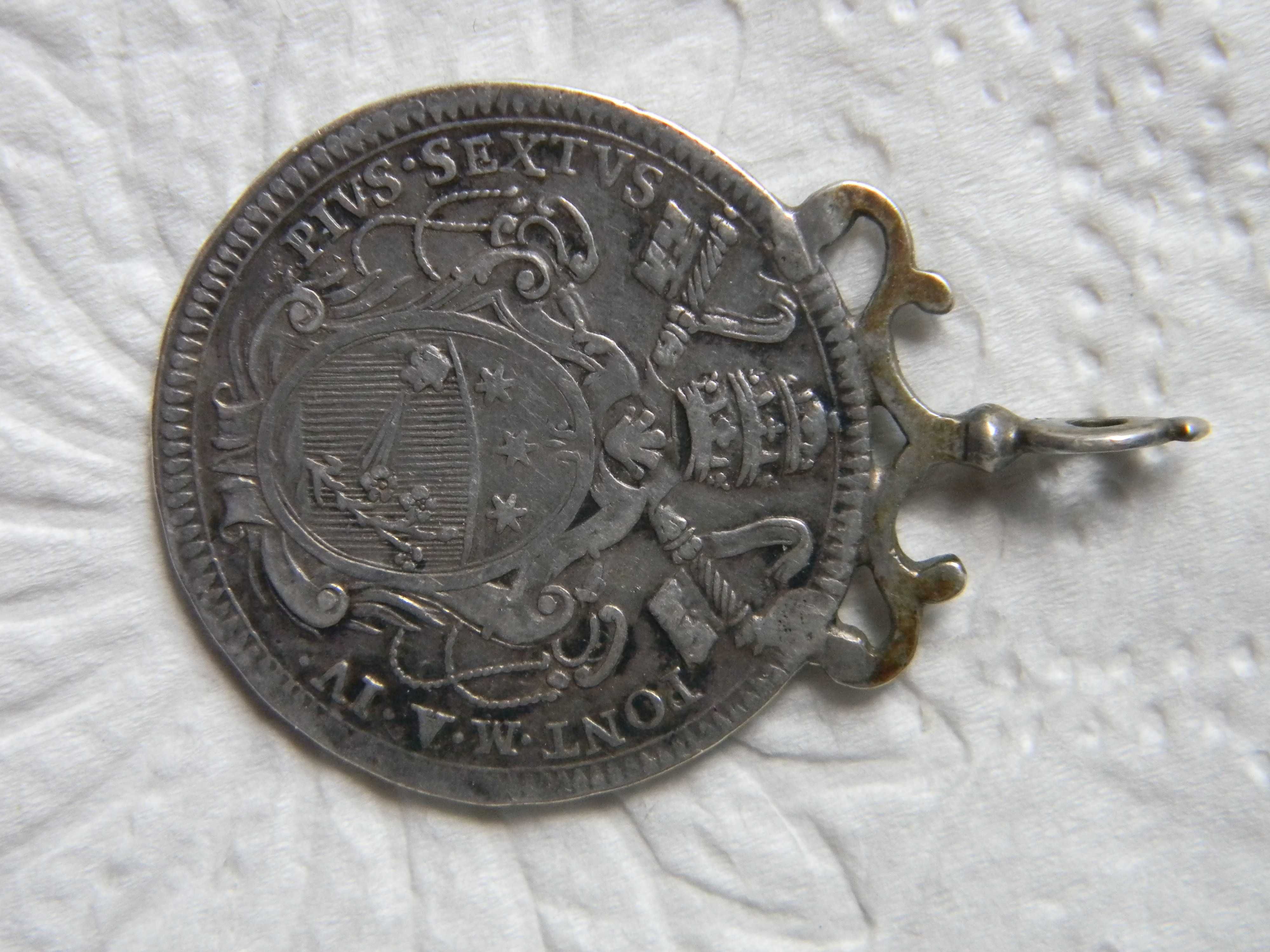 Medalion rar de colectie din argint 14,5g Vatican 1778