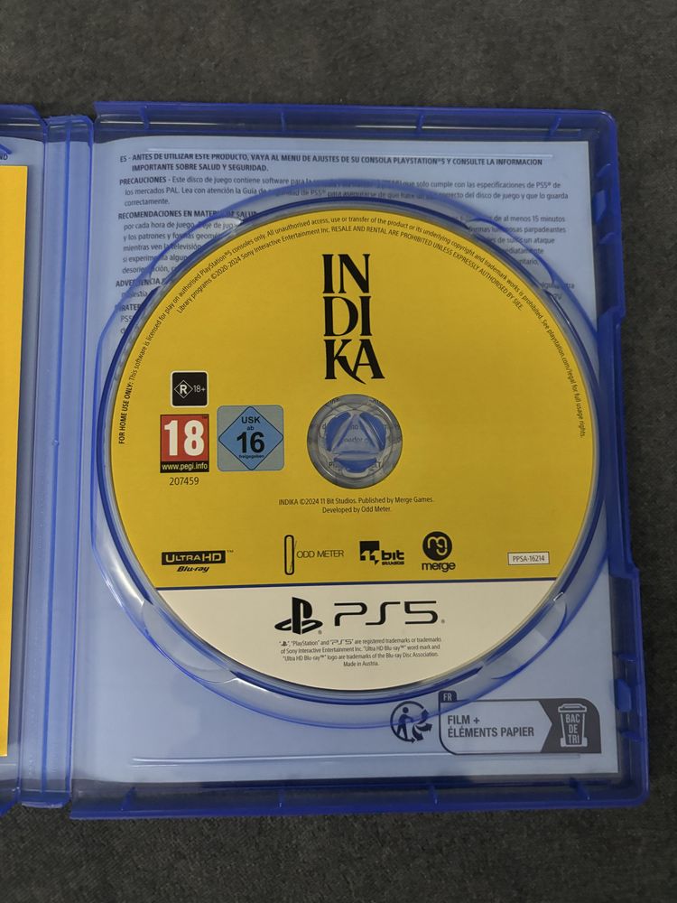 Продам indika индика диск игра на ps5/пс5