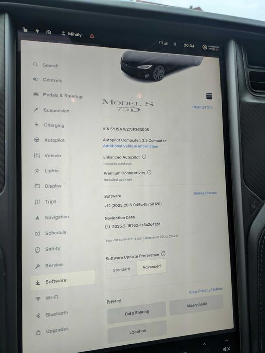 Tesla Model S75D 518HP/GARANȚIE/FULL OPTION/roți carbon/unic propr.