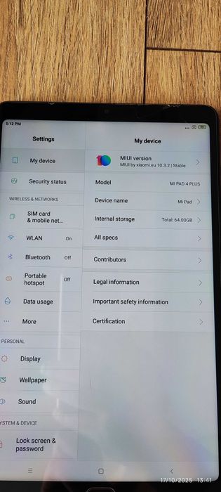 Таблет Xiaomi Mi Pad 4 Plus 4GB/64GB