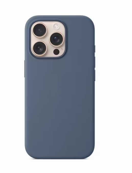 Husa iPhone 16 Pro Max Luxury Elegance Microfibra Albastru Inchis