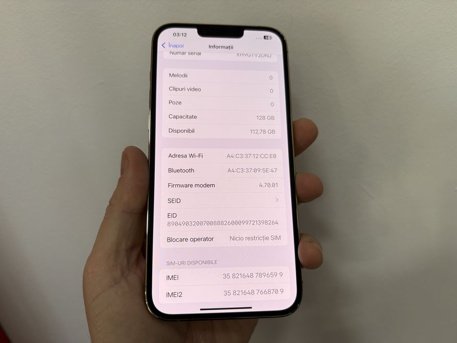 Iphone 13 Pro Max, 128 gb, Gold