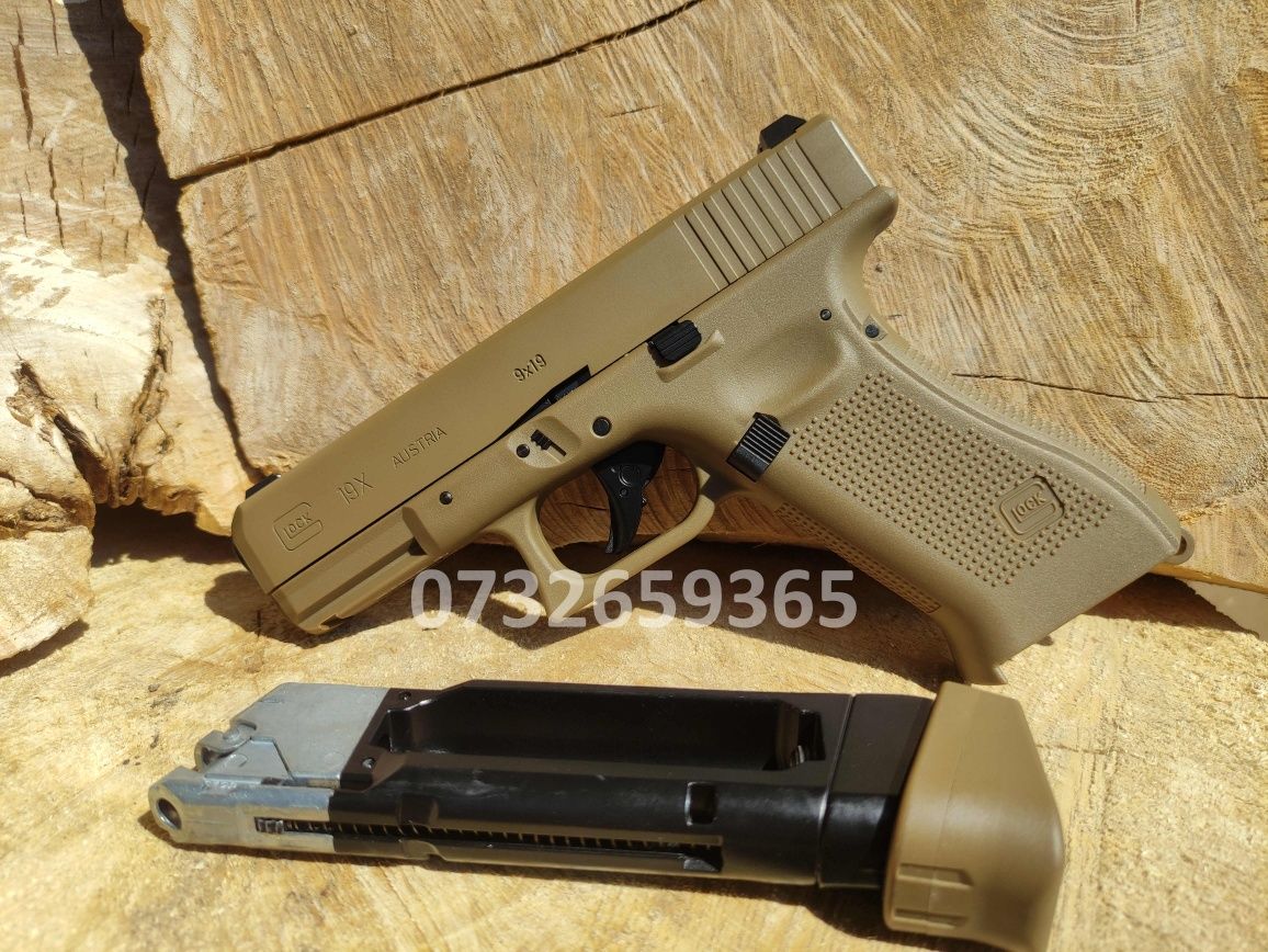 Glock 19X Coyote CO2 Umarex recul puternic pistol airsoft Original