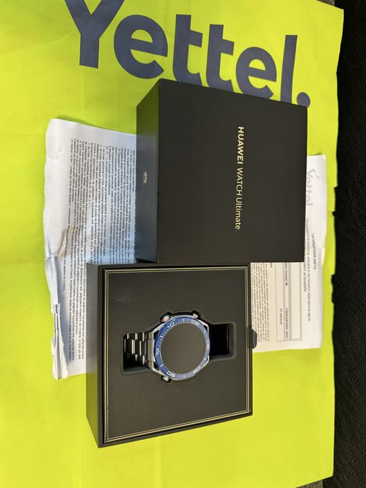 КАТО НОВ 49mm Huawei Watch Ultimate Гаранция Yettel 2027 г. Blue