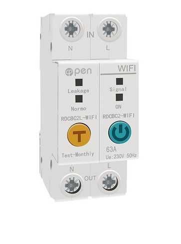 WiFi 63А предпазител с дефектнотокова и електромер ewelink