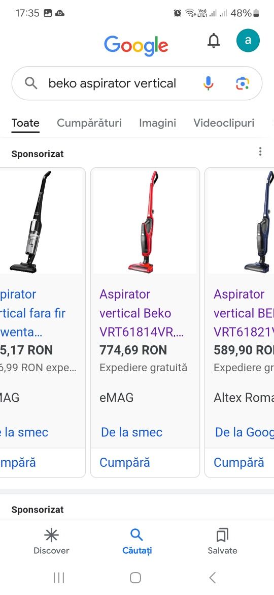 Aspirator beko nou electric