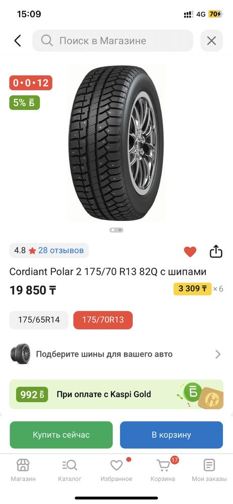 Шины  R13 Зимняя