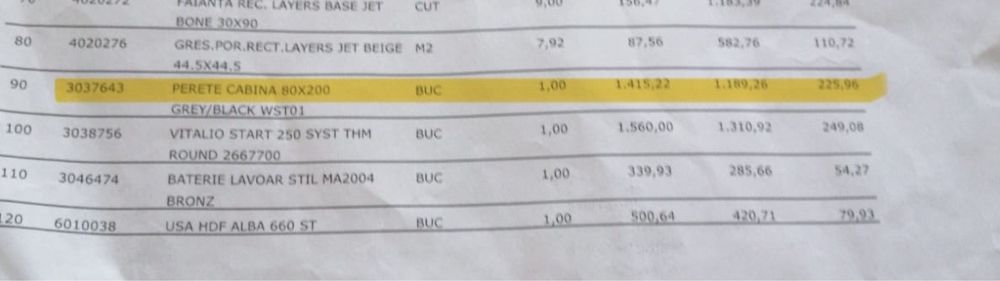 Paravan cabina dus sticla securizat ,negru fumuriu