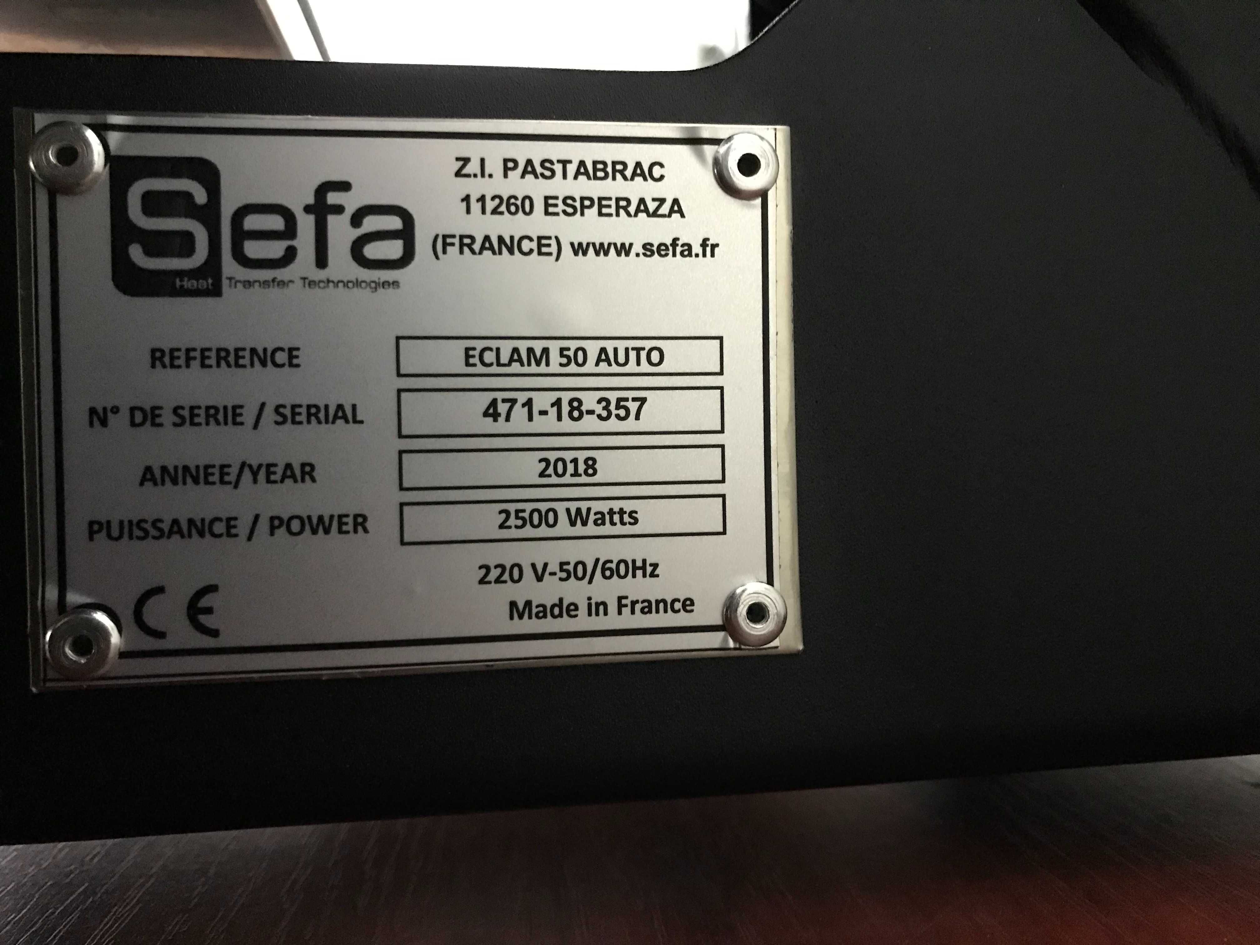 Vând presă transfer termic SEFA ECLAM 50 AUTO / 40 X 50 cm